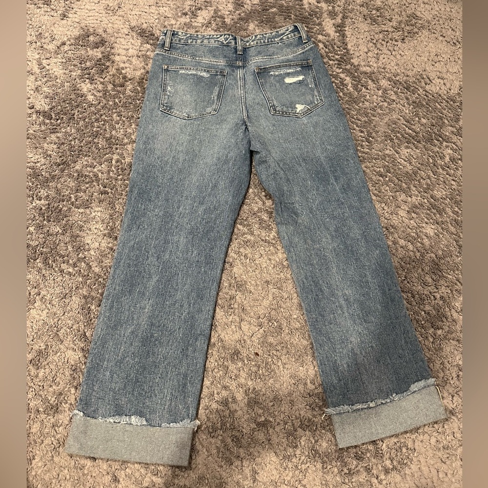 NWOT Women's Criss Cross Vintage-Like Boyfriend Jeans - Picture 5 of 7